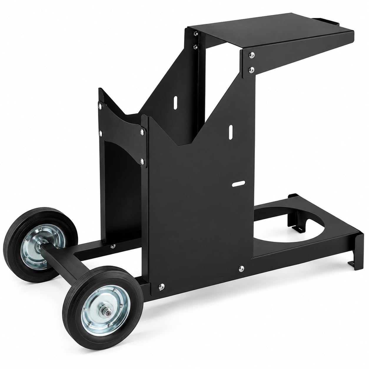 Mobile Deep Fryer Stand with 8-Inch Rubber Wheels by Glownary – Black, Model 8740B