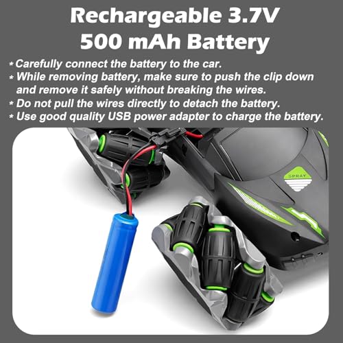 Image of 4WD Remote Control Drift Stunt Car - All-Terrain RC Vehicle with 360 Rotating Dual-Sided Climbing, High-Speed Tumbling,Smoke Effect,Rechargeable for Kids & Adults