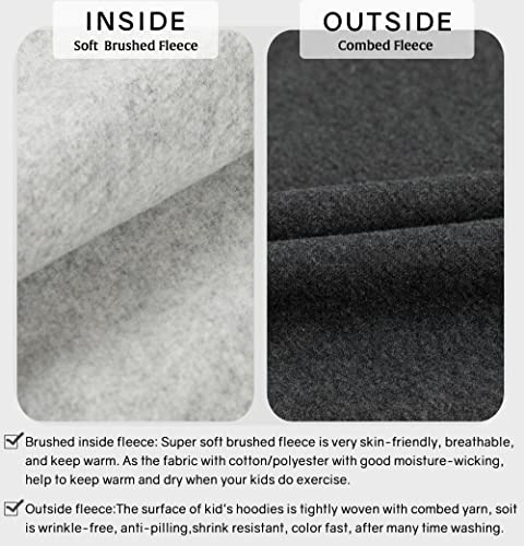 ALAVIKING Kids Soft Brushed Fleece Zip Up Hoodie Casual Athletic Hooded Sweatshirts for Boys and Girls 3-12 Years3