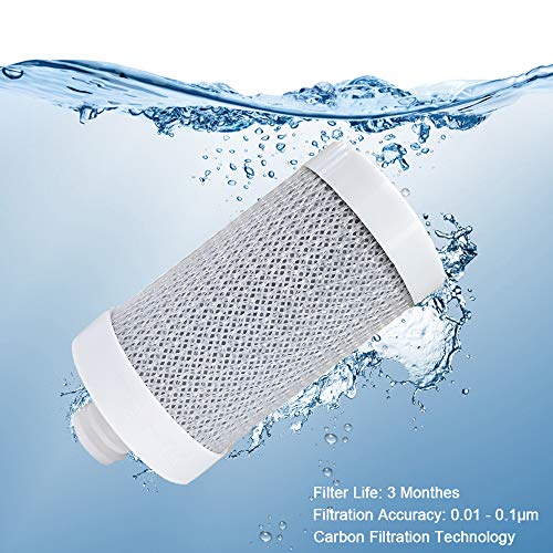 ESOW Water Filter Cartridge Replacement 1Pcs,7-Layer Recyclable ACF Filtration System,Durable Ceramic Washable Tap Water Purifier for Kitchen and Bathroom (SUS304 Water Filter ASIN:B07VVX9JTH)