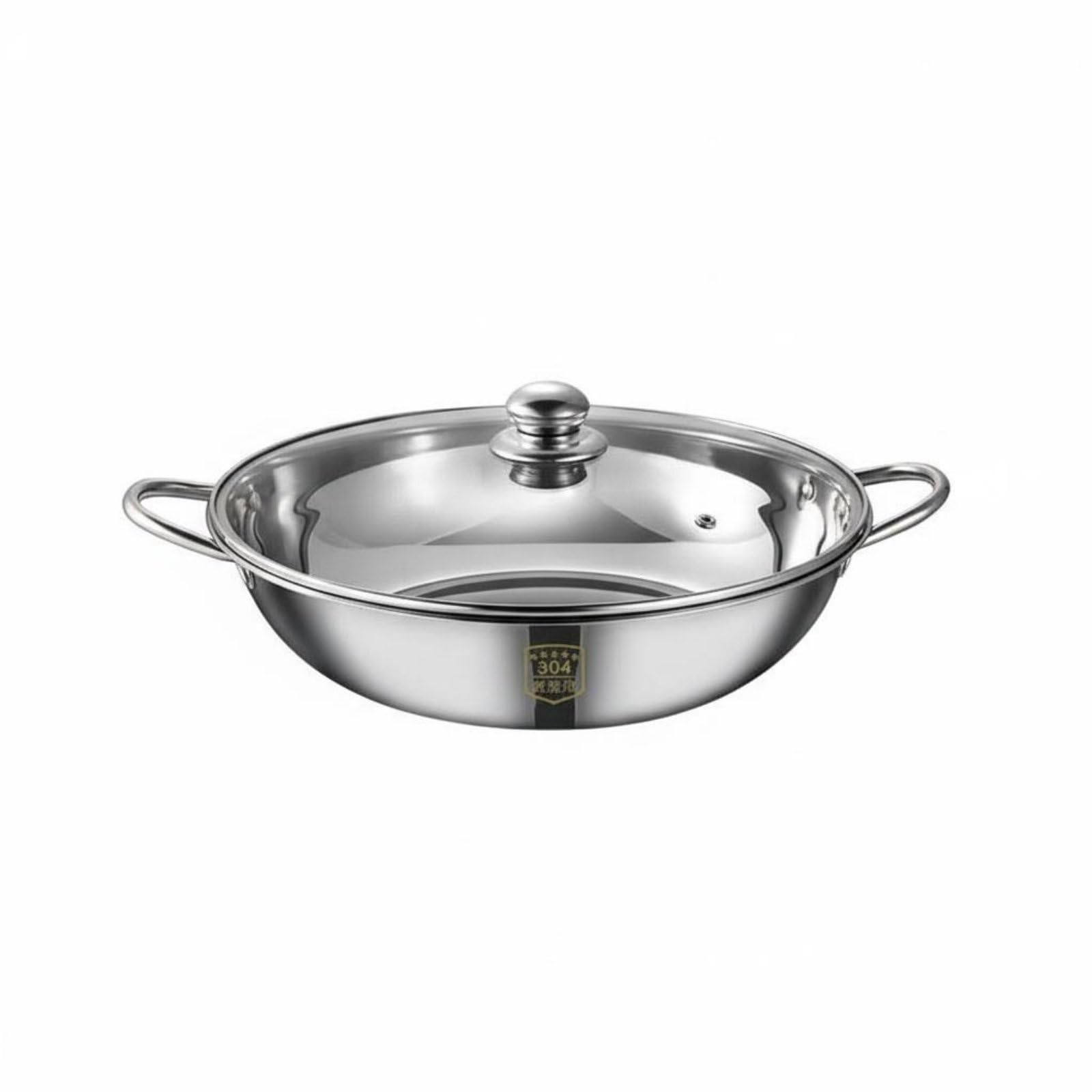 Baoblaze Casseruola Doppio Scomparto con Corpo Robusto Manici Termoisolanti E Superficie Liscia Realizzata in Acciaio Inox Adatta, 32 Cm, Pentola Singola Con Coperchio