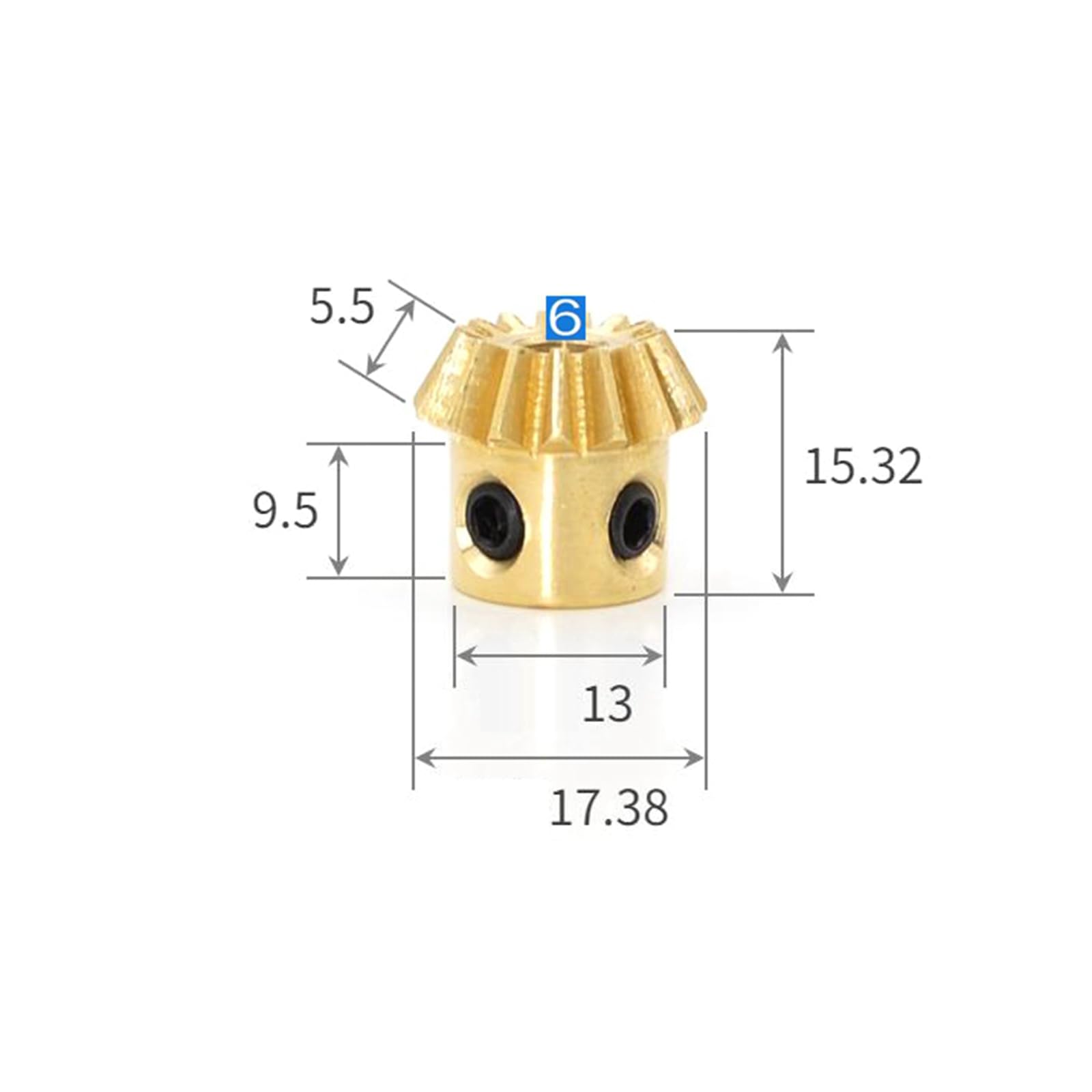 Engrenages coniques, Engrenage conique en laiton for moteur, 1 module 15/20/30/40 dents(1 Modulus 20 Teeth,Bore 8mm)