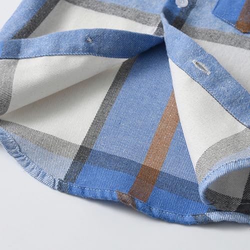 Winmany Boys Short Sleeve Plaid Shirt Toddler Button Down Dress Shirts Summer Checkered Clothes for 1-8 Years4