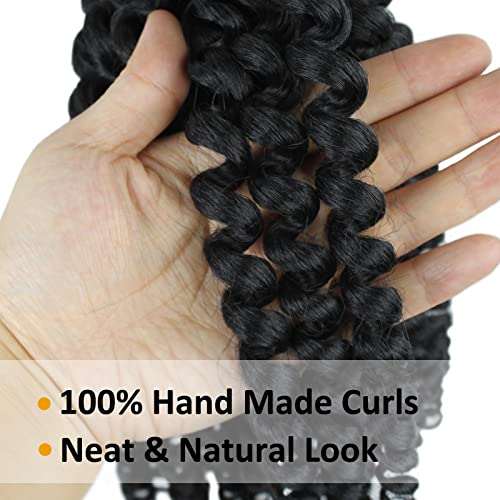 Vustbeauty Jamaican Bounce Curly Crochet Hair 8 Inch 5 Packs Wand Curl Braids Short Braiding Extensions For Black Women(8inch, 1b)