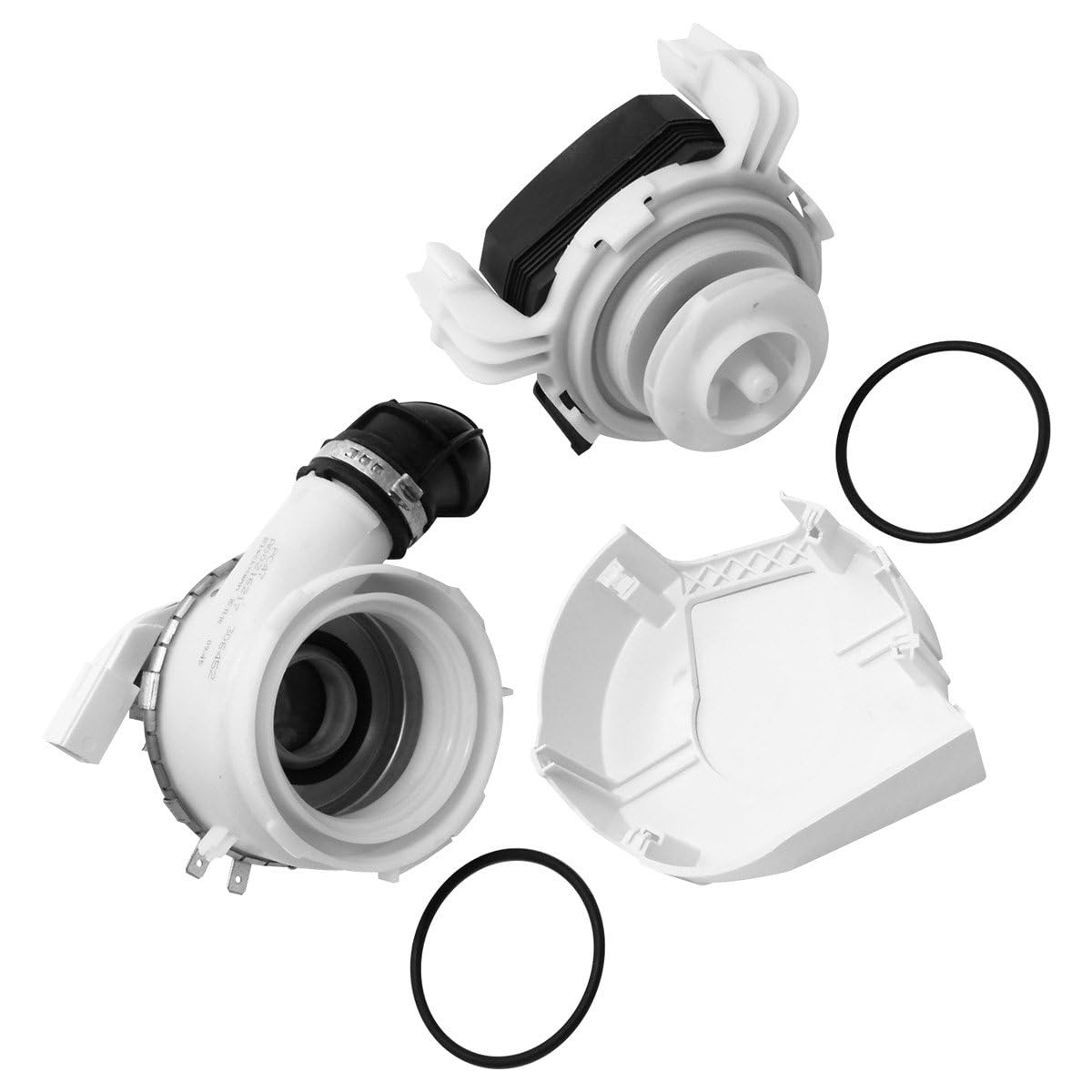eVendix Pompa di riscaldamento compatibile con AEG 405537379/1 motore Bleckmann Kpl con testa e riscaldamento per lavastoviglie