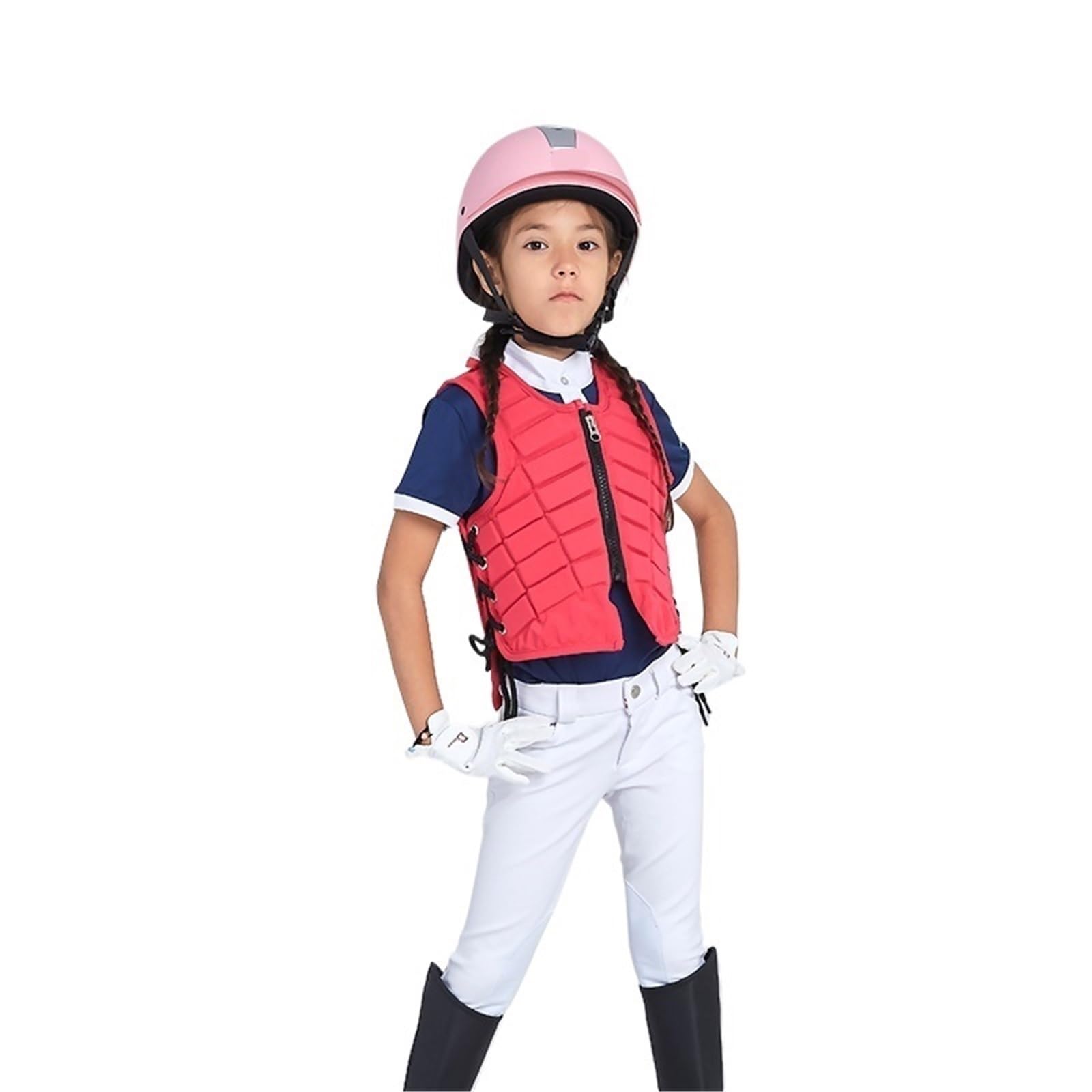 Chaleco de Equitación Chaleco Protector for equitación, Equipo de equitación, Ropa de Caballero for Adultos y niños, Ligero y Transpirable for Todas Las Estaciones.(Pink,CS)