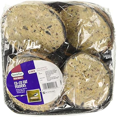 Gardman A04075 Co-Co Fat Feeder for Wild Birds - 4 Pack, Natural, 27 x 13 x 9 cm Cover