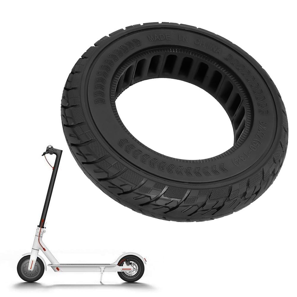 Pneu 8,5 x 2 50-134 en caoutchouc sans chambre à air compatible avec trottinette électrique inokim Light 2 Roue de rechange 9/8" Noir