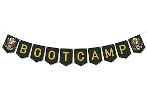 Army Boot Camp Party Decorations, Army Boot Camp Banner for Military Recruits,...