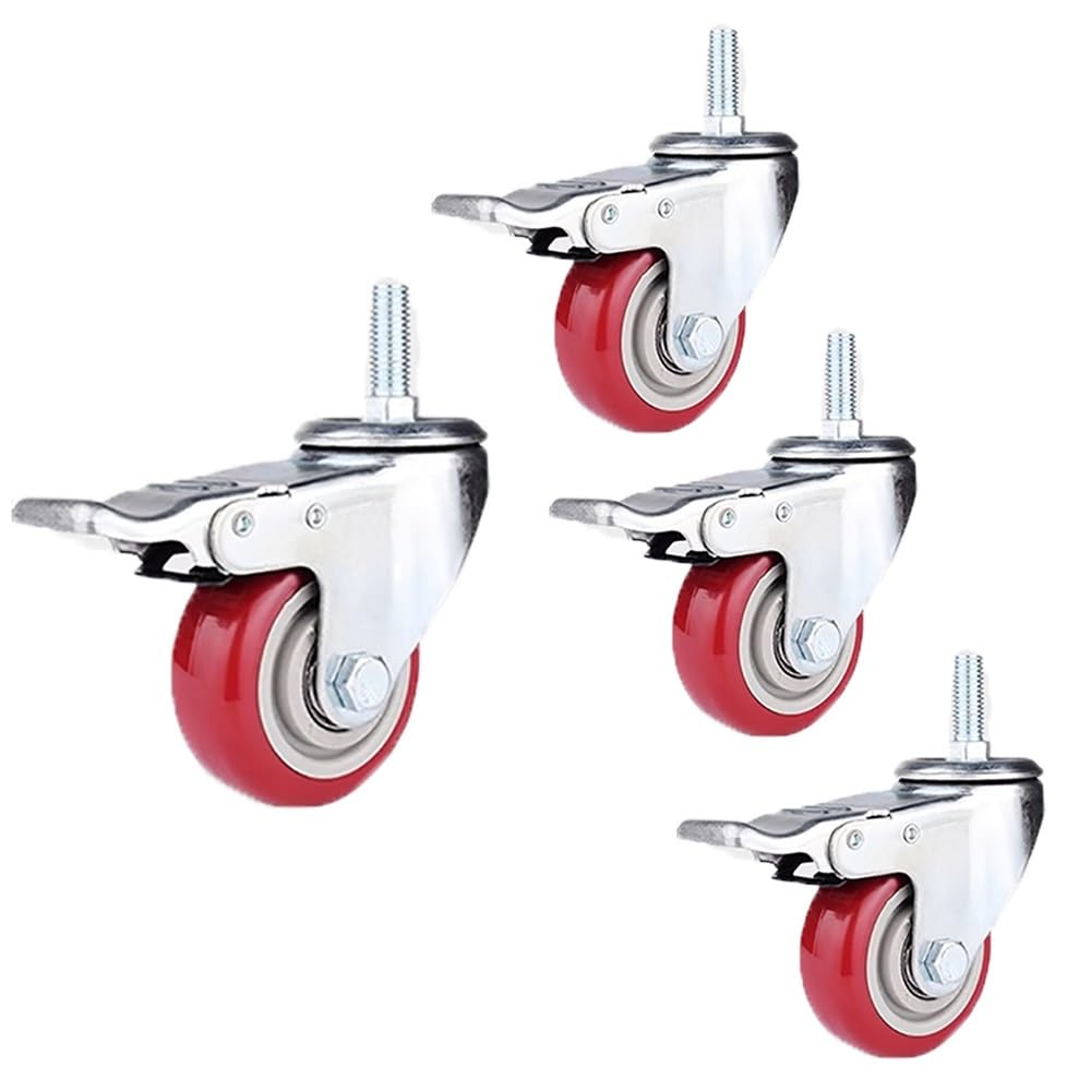 Roues pivotantes en PU de 3 pouces de qualité supérieure avec double roulement