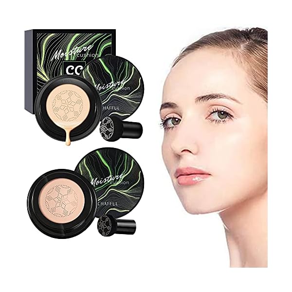 BRIGHTENNATURAL-Mushroom-Head-Air-Cushion-CC-Cream Tiandin BRIGHTEN+NATURAL Mushroom Head Air Cushion CC Cream, 4 Piece Set