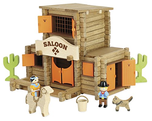 Jeujura - 8067- Jeux de Construction-Far West - Saloon - 170 Pieces