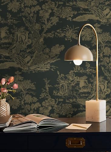 CiCiwind Peel and Stick Wallpaper Vintage Wallpaper Toile Contact...