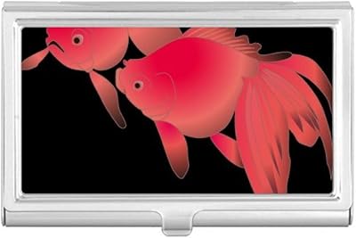 Painting Japanese Culture Fish Business Card Holder Case Pocket Box Wallet