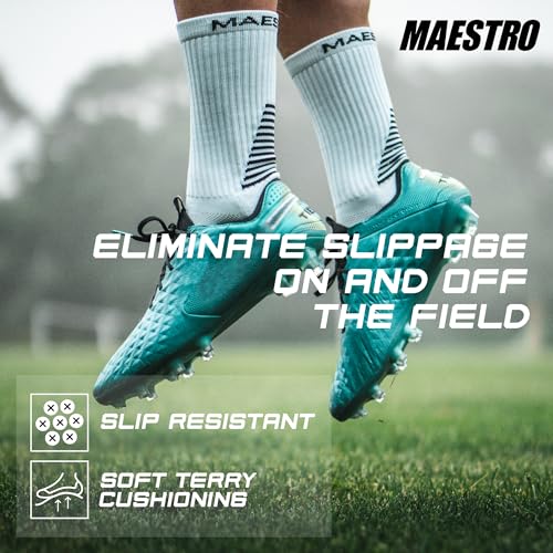 Maestro Soccer Grip Socks for Men and Women with Non-Slip Pads - Anti-Slip Socks Ideal for Football, Basketball, Sports4