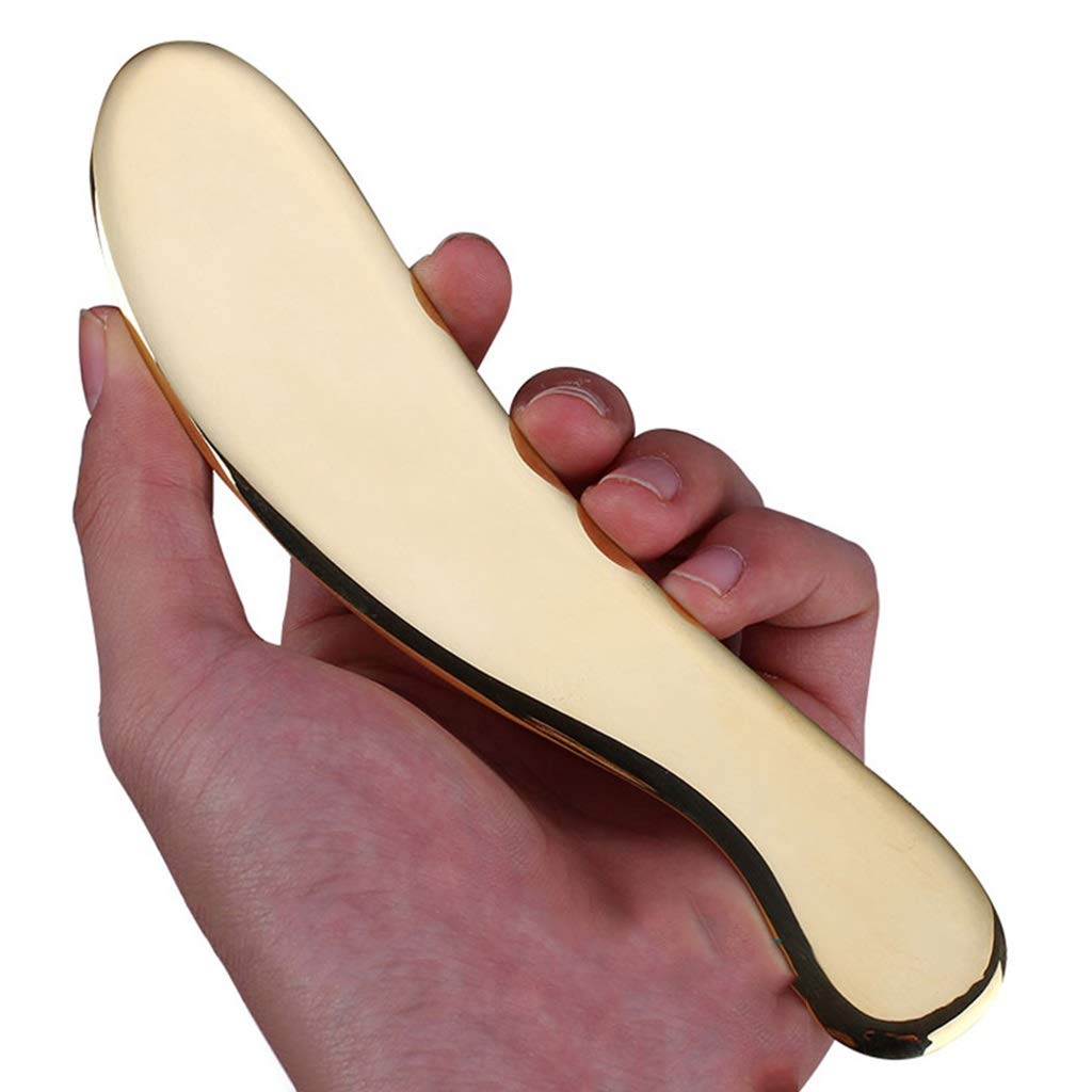 Herramienta de masaje de Gua Sha, Body Relief Stress Massager, Herramientas de terapia física para el hogar, Raspado Gua Sha de mano de cobre puro para las extremidades posteriores del cuello Hombro