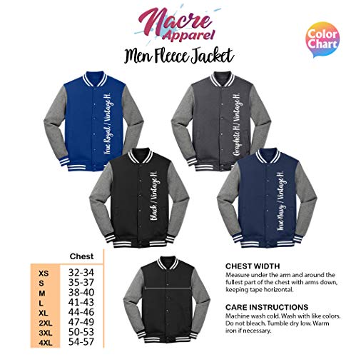 NACRE APPAREL Personalized Embroidered Fleece Jacket for Men Custom Add Your Text Cozy Jacket4