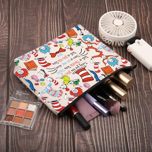 PLITI Dr Seuss Gift Cat in The Hat Gift Today You are You That is Truer Than True Seussical Musical Makeup Bag (truer Than True bagU) - Image 3