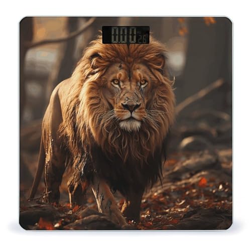 Báscula de baño digital con pantalla LCD y vidrio templado miniatura 1