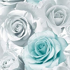 Madison Glitter bloemenbehang met fonkelende rozenblaadjes van profielschuim-vinyl van Muriva Aqua – 139523