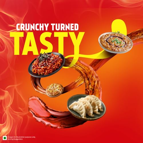 Image of Ching's Chilli Oil Crunchy - 170g | Drizzle, Stir, Spread| Use on Noodles, Fried Rice, Dimsums, Pizza, Pasta, Indian Curries & even Dal| Real Garlic, Chilli Flakes