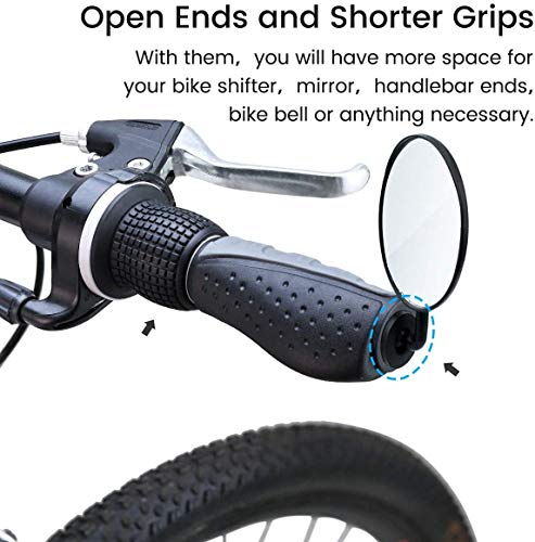 image for PRUNUS Bike Handlebar Grips, Rubber Ergonomic Antislip Bicycle Handleb