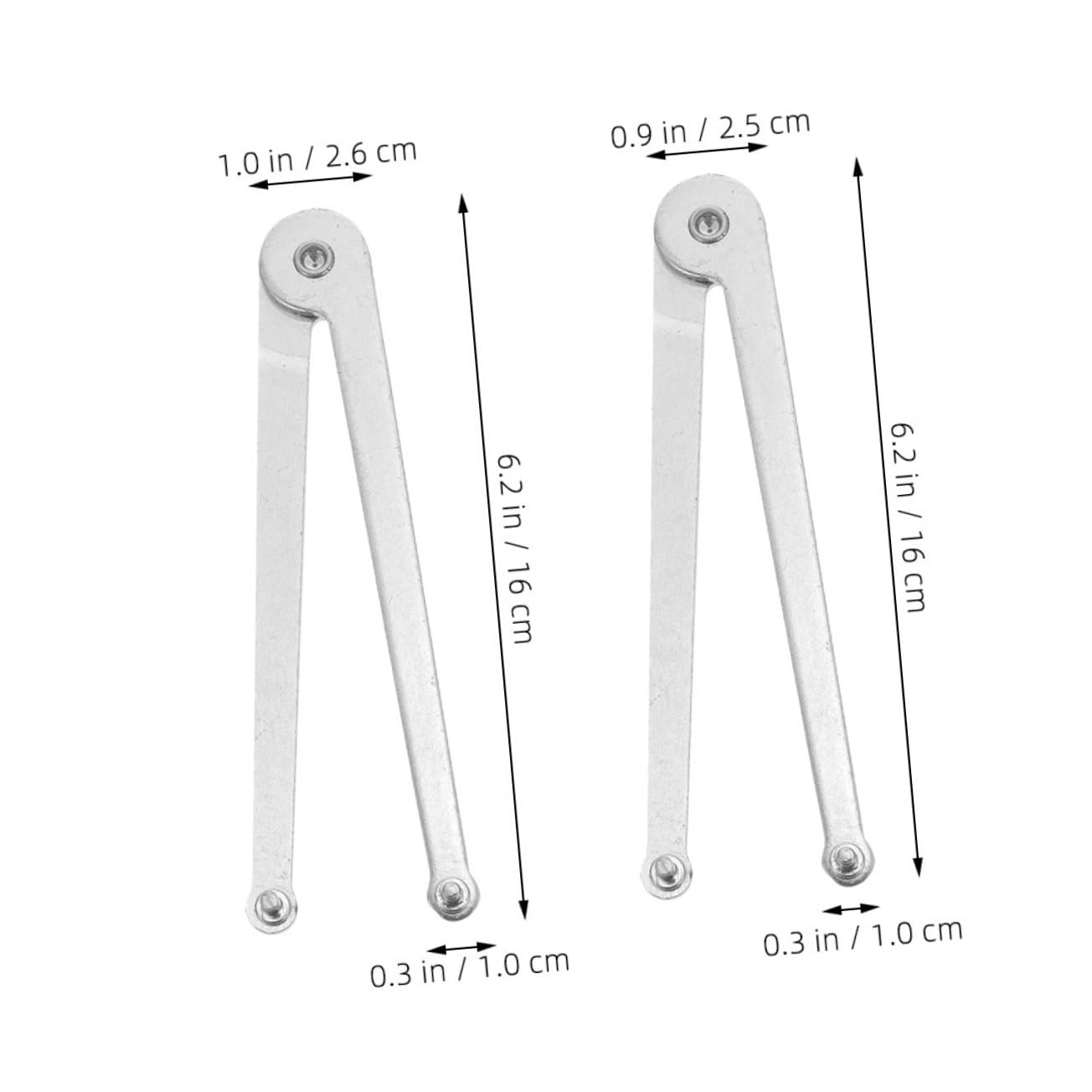 Uonlytech Lot De 5 Clés Dentretien Clés Coudées Clés À Molette Verrouillables Pour Usage Domestique 2 Pièces X 5