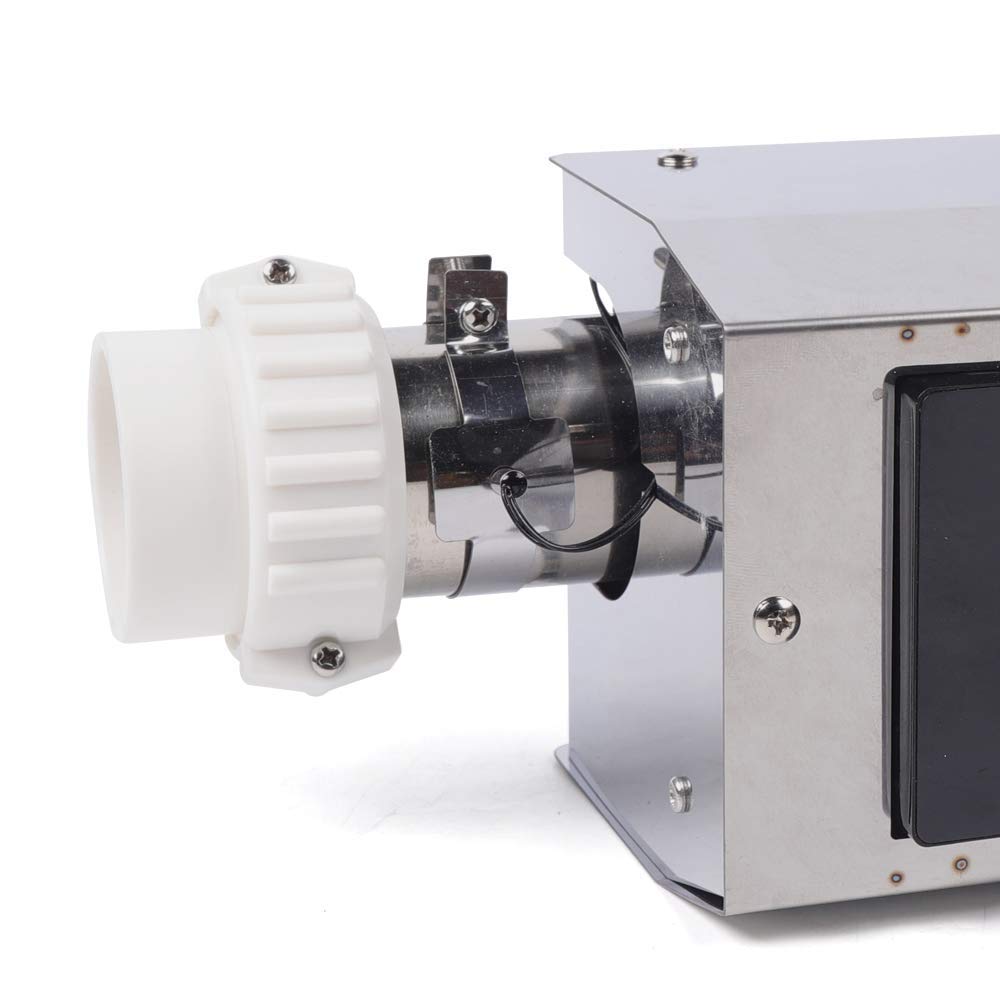 Riscaldatore elettrico per piscine da 3 kW con termostato, scambiatore di calore per piscine e vasche da bagno, soluzione di riscaldamento efficiente per tutto l'anno