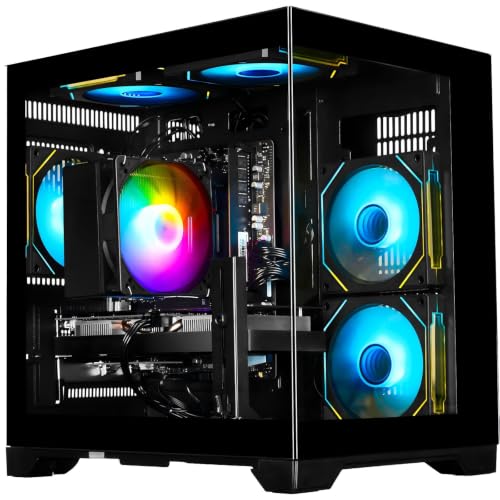 Image of Gaming PC Desktop Computer, GeForce RTX 3050 8GB GDDR6, Ryzen 7 4700LE | 16GB DDR4 RAM, 512GB NVMe SSD, WiFi 6 Prebuilt Tower for Gaming, Streaming, Content Creation, Home Office & Students