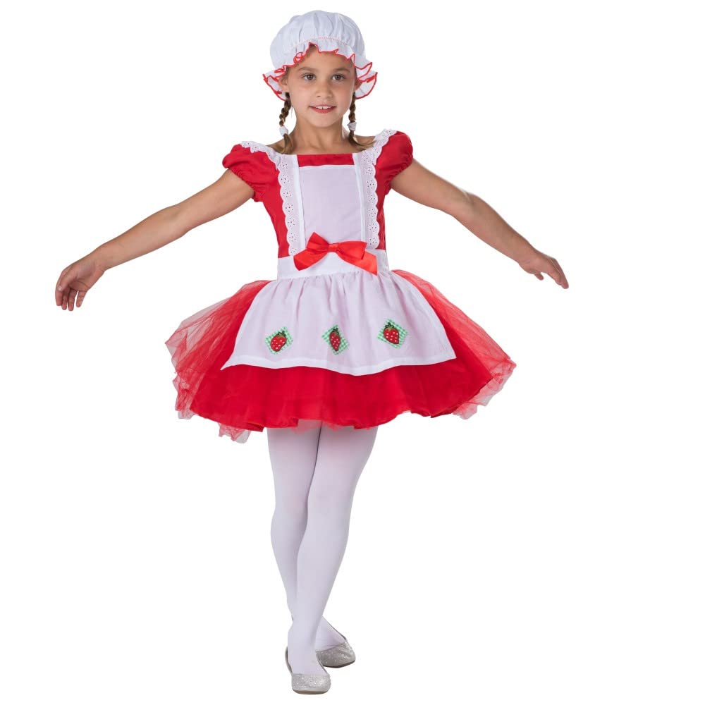 Dress Up America Kostium baleriny w kolorze czerwonej truskawki dla dziewczynki