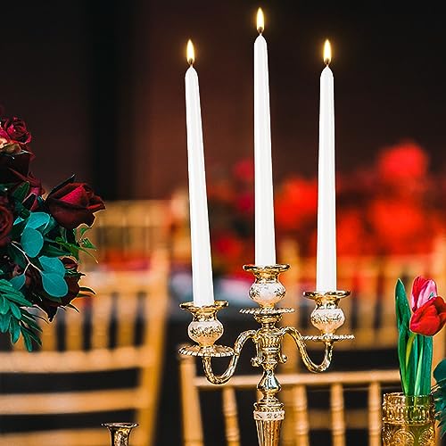 Pliadvbu ACNMM323 30 Pack Tall Taper Candles - 10 Inch White Dripless, Unscented Dinner Candle - Paraffin Wax thumb #2