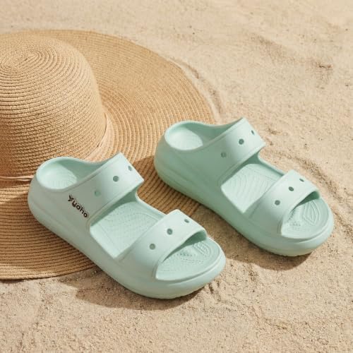 Image of YOHO Double Strap Clog Sandals for Women | Waterproof Monsoon Footwear & Rainy Shoes | Cushioned Lightweight Chappal