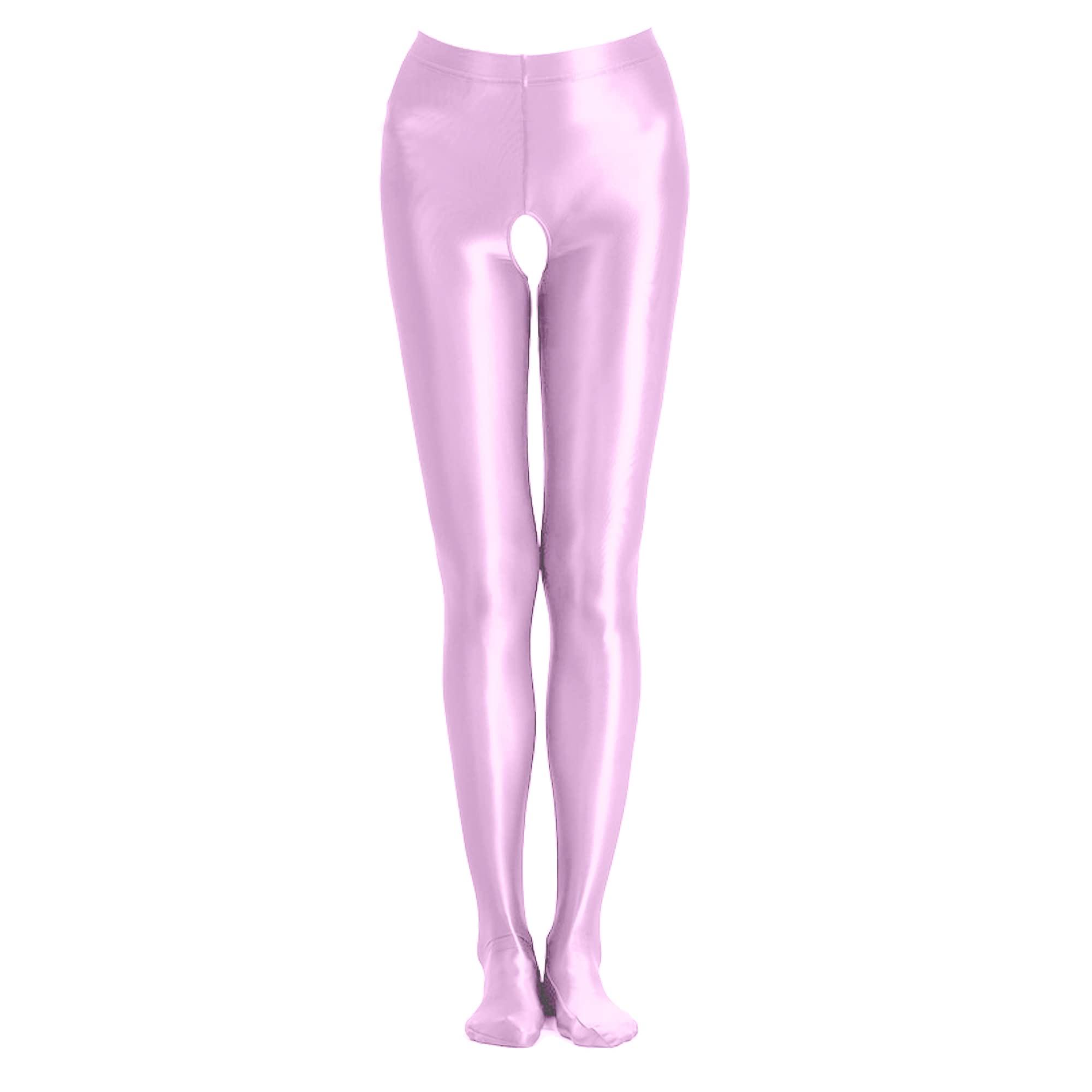 cloudmall Women Sexy Semi Opaque Pantyhose Running Tights Yoga Leggings Oil Shiny Stocking