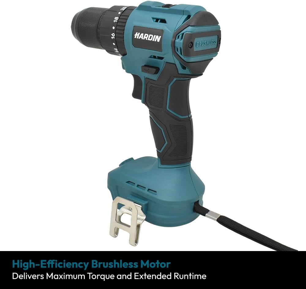 Hardin HD-8300 18V Brushless Cordless 3-in-1 Driver Drill – 2-Speed Hammer, Drill & Screwdriver, 1/2" Keyless Chuck – Compatible with Makita 18V LXT Batteries (Tool Only)