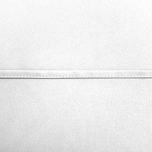 Image of KOUFALL Small Window Curtains White Short 36 Inch Length Semi Blackout for Kitchen Bathroom Door Laundry Room