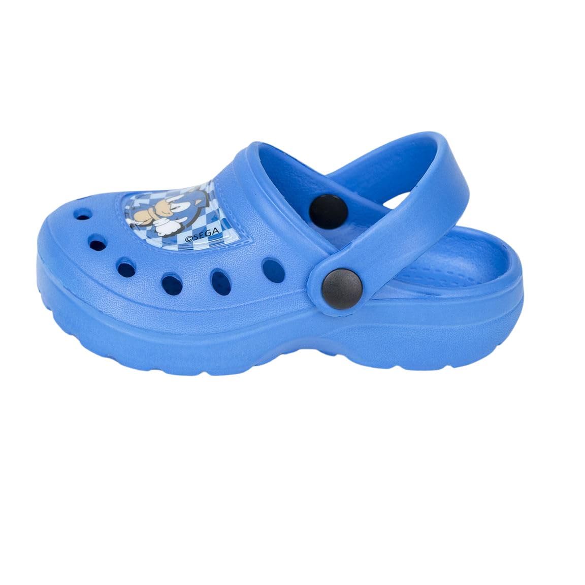 CERDÁ LIFE'S LITTLE MOMENTS Sonic Children's Clogs - Blue - Size 30/31 - Made of 100% EVA - Children's Clogs - Sonic Print - Original Product Designed in Spain, Dark Blue, 11/12 UK Child