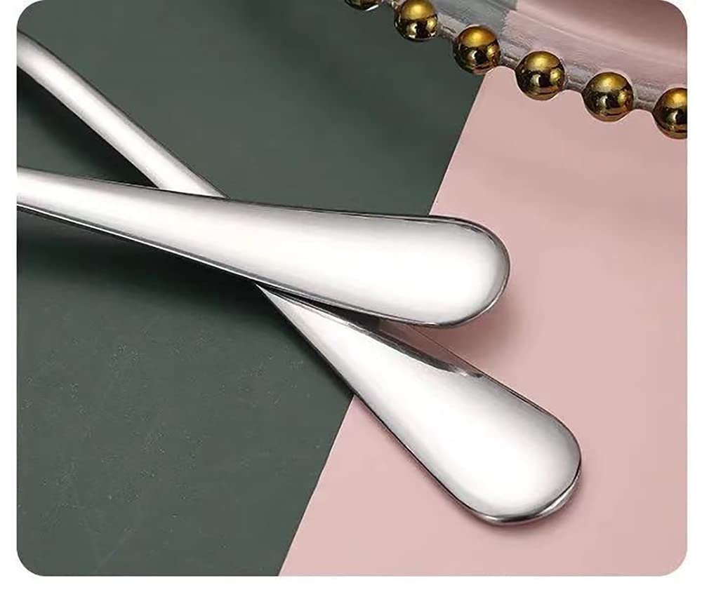 8-teiliges Edelstahl-Besteck-Set, Leicht Zu Reinigen Verspiegelte Messer, Gabeln Und Löffel, Kann Als Geschenk Für Familienküchen Und Restaurants Verwendet Werden