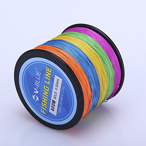 V-BLUE 600m Lenze intrecciate Filo da Pesca