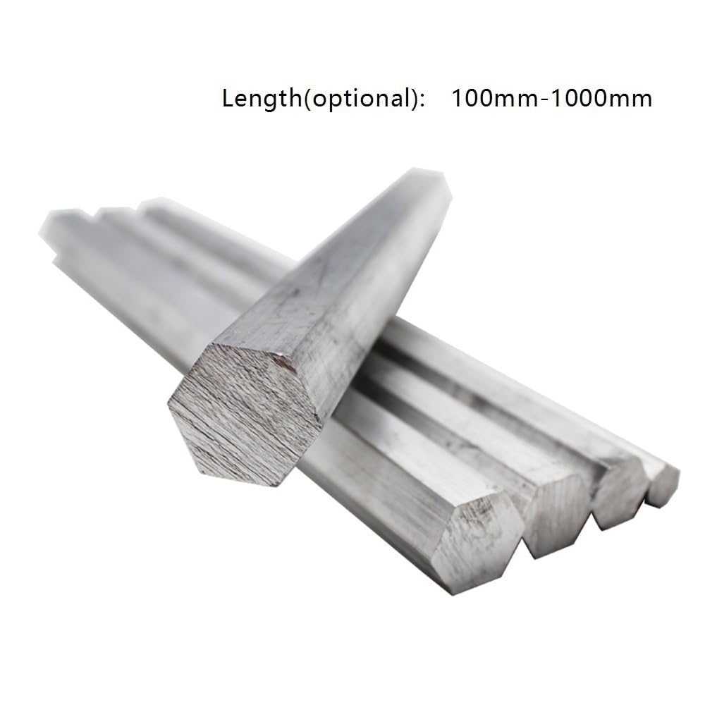 Barre esagonali in alluminio 6061 da 10 pezzi, 100-1000 mm, 8-60 mm sottotese for supporto 'inquadratura(200x20mm)