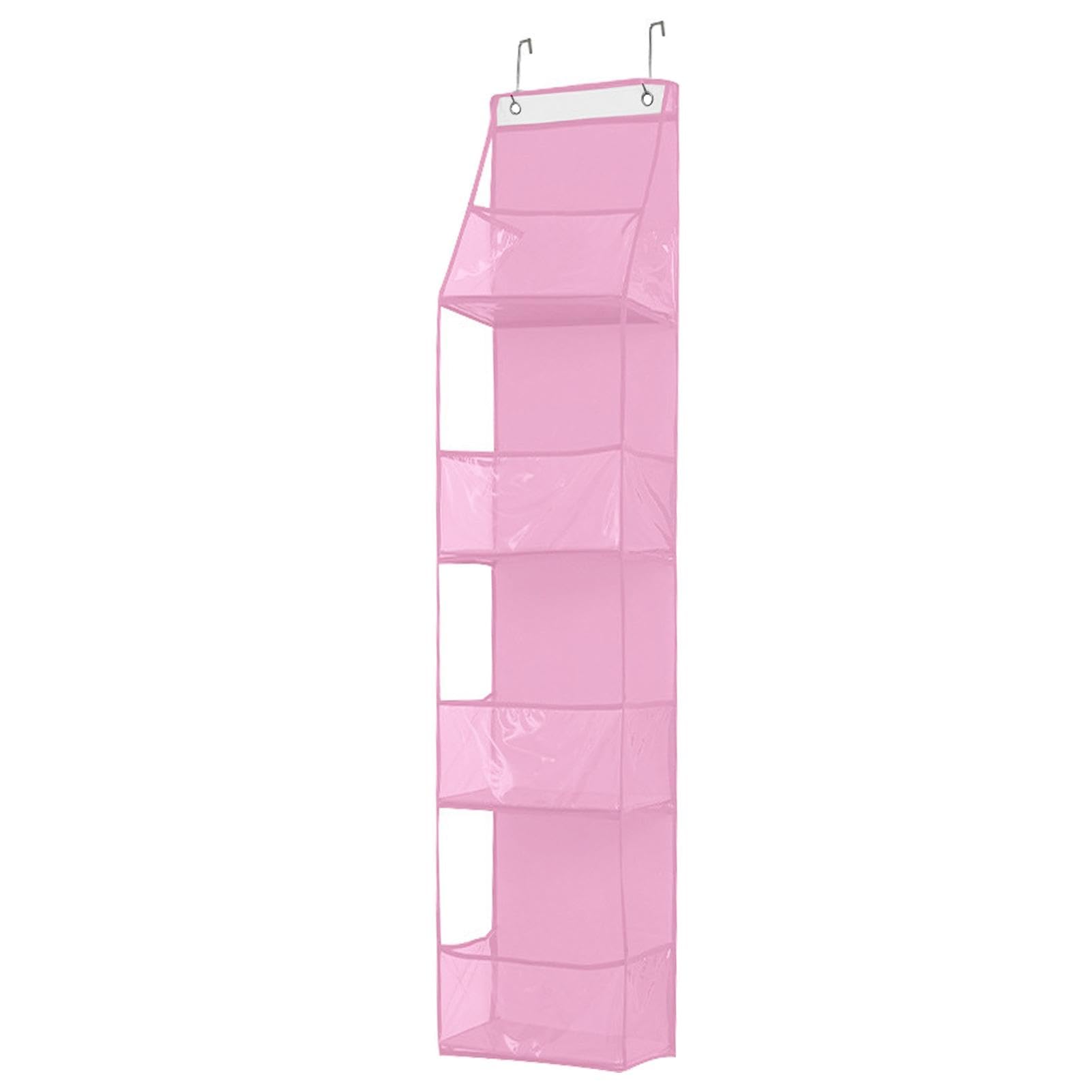 Over The Door Hanging Organiser with 4 Clear Pockets, Space Saving for Room