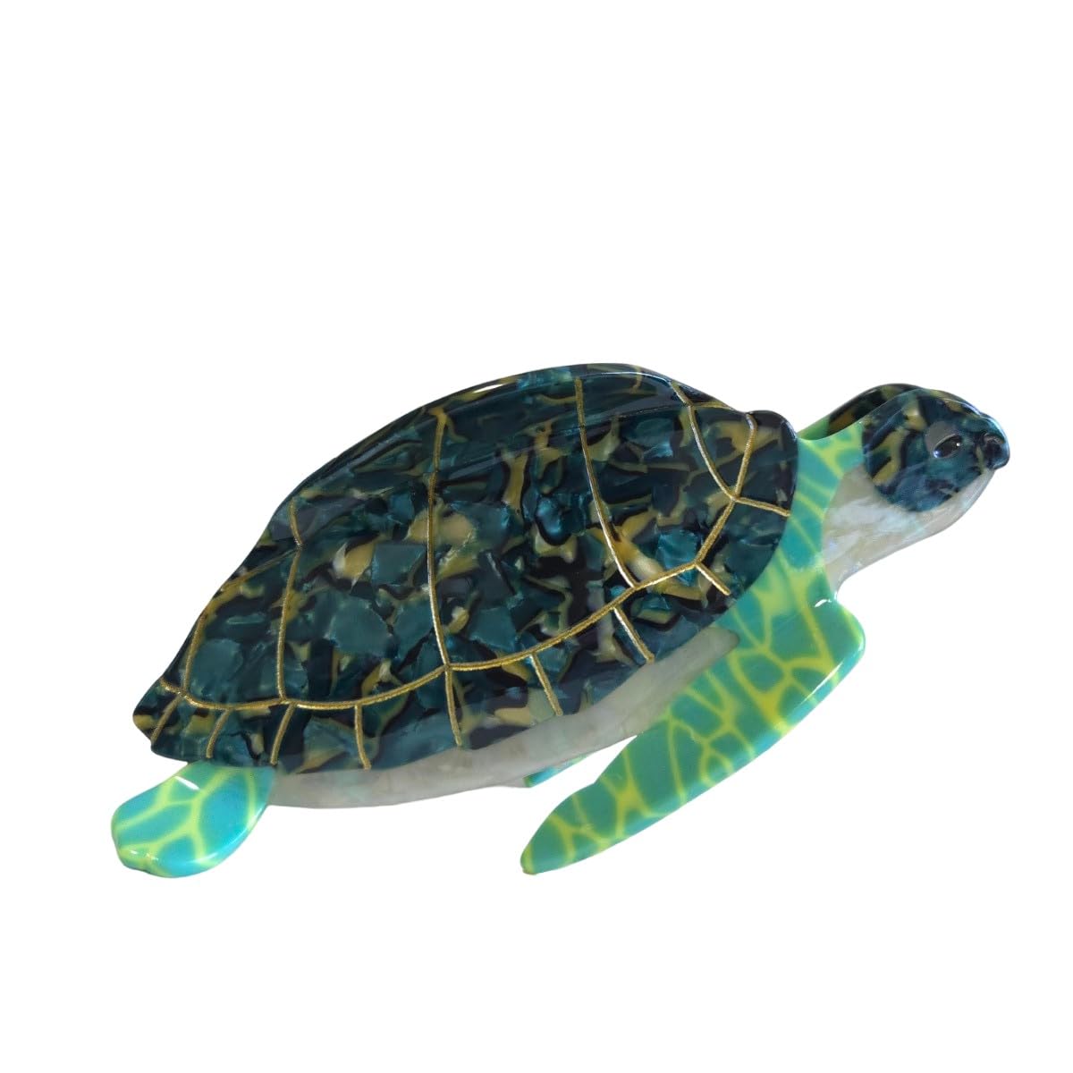 Novelty Aquatic Animals Hair Clips,Cellulose Acetate Hair Clips,Big Claw Clips for Girl,Hair Accessories (Turtle)