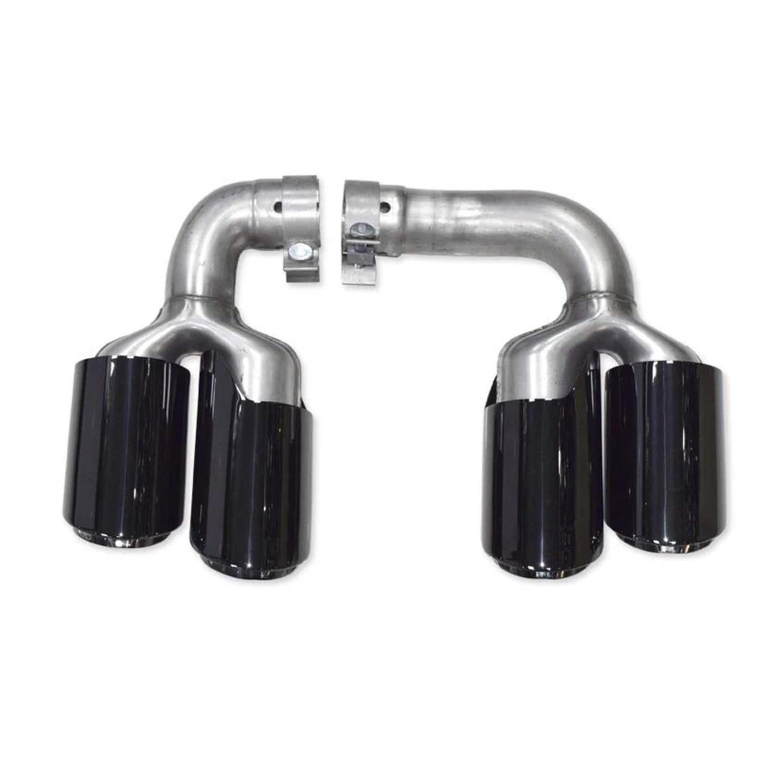 Tubo Scarico Auto Marmitta Per Cayenne 2018 2019 2020 304 Acciaio Inox Nero Auto Punta Scarico Sistema Di Scarico Tubo Punta Del Silenziatore Tubo Scarico Della Marmitta (Color : Black Hybrid)