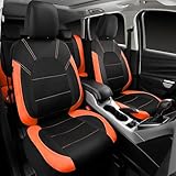 Lgtcjzfw Tailored Leather Car Seat Covers for Dacia Duster Duster 2 Duster 1 Duster S Logan Sandero S,Front & Rear seat Covers Heavy Duty Waterproof, full set (black + lemon yellow) - Image 6