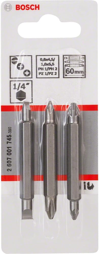 Bosch 2607001745 Double-Ended Bit Set (3-Piece)