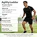 Tangle-Free Agility Ladder Speed Training Equipment - 2lbs Heavy Duty Design with 12 Fixed Rungs - 18ft Connectable Quick Setup Footwork Drill Gear for Soccer, Football, Boxing (Storage Bag Included)