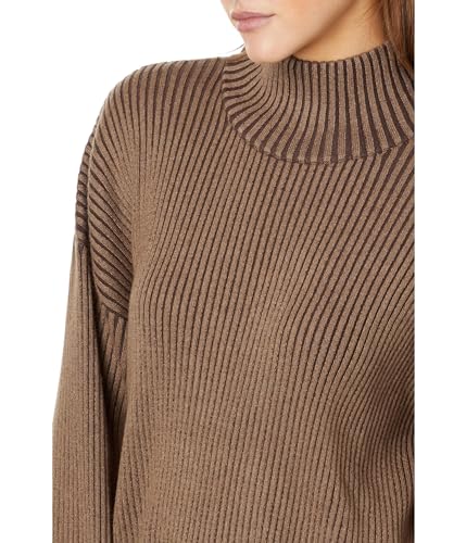 Varley Mayfair Mock Neck Knit Shiitake Marl XS3