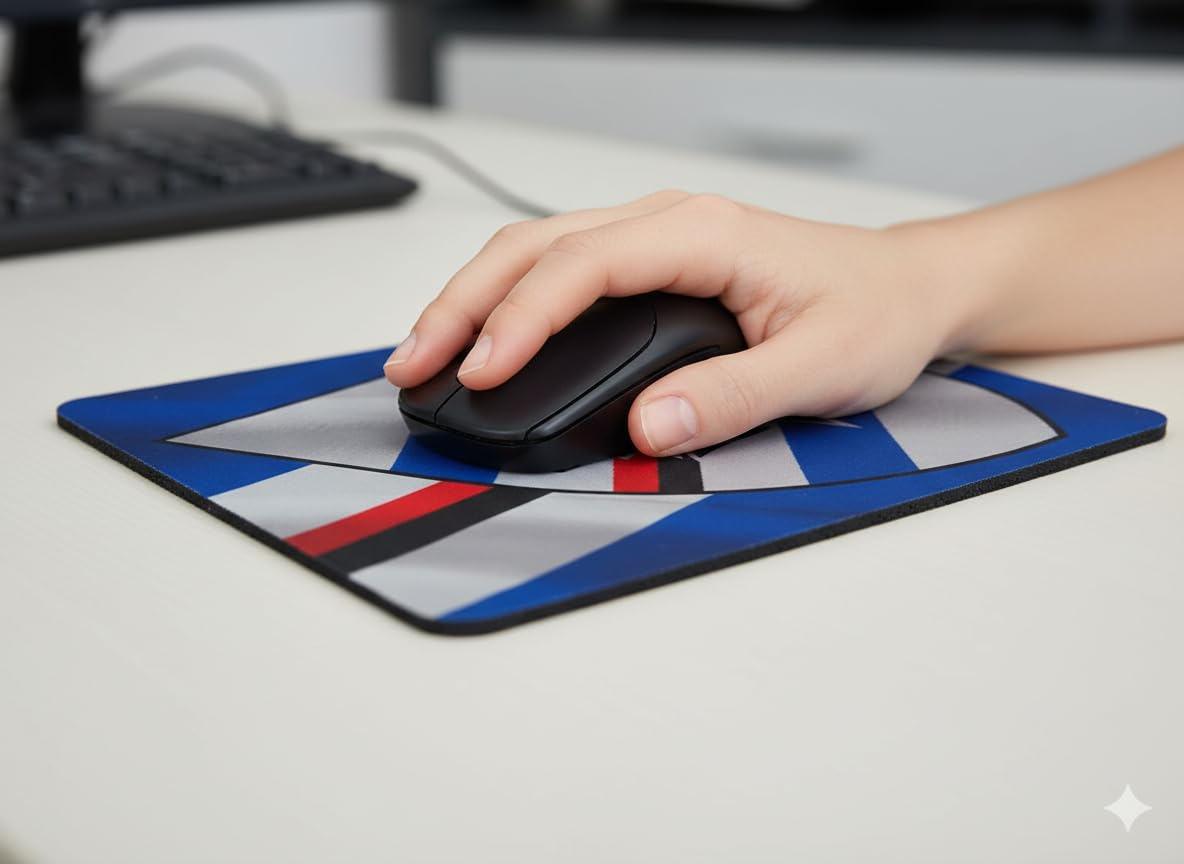 Generico Tappetino mouse compatibile con Sampdoria Blu UNICA