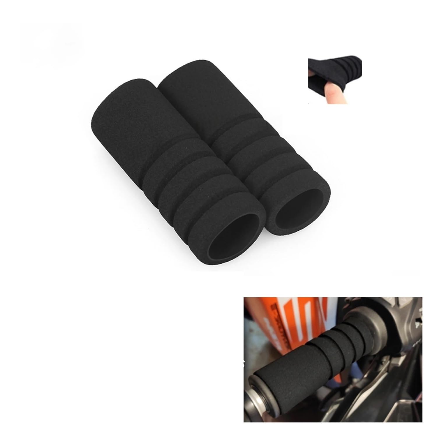 Housses poignée Moto Accessoires Universels 22 Mm pour Guidon De Moto, Poignées, Gants, Leviers, Motocross, Dirt Bike, Scooter(Flat)