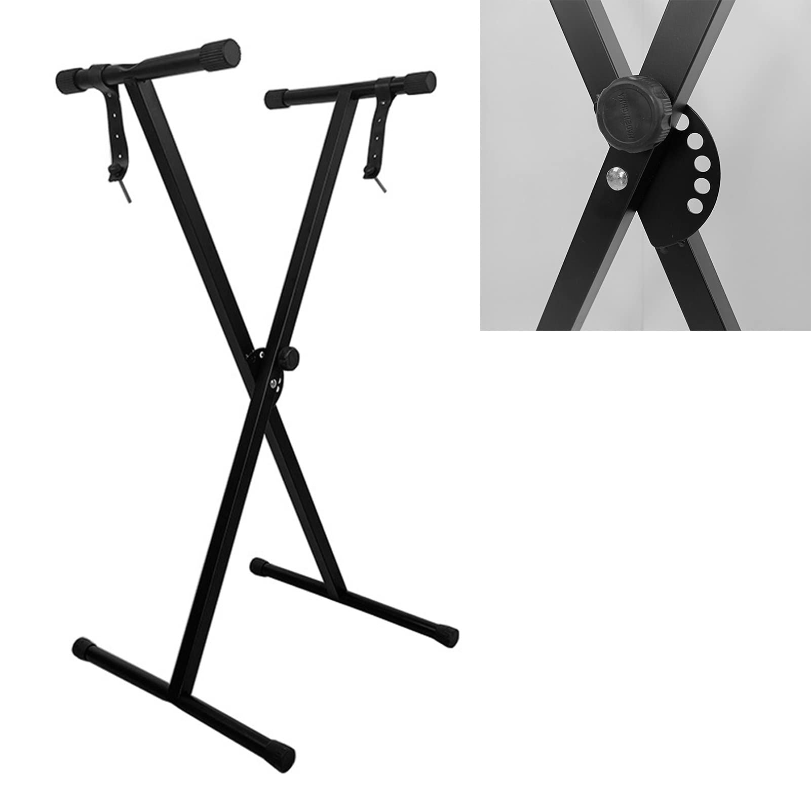 VGEBY Supporto per Tastiera a Forma di X, Regolabile a 7 Livelli for Pianoforte, Zither, Tela da Pittura