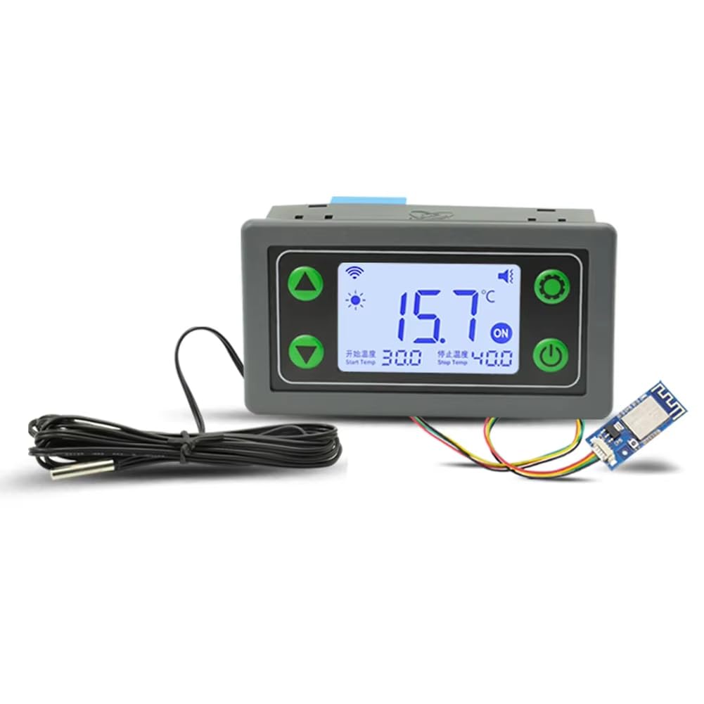 Littimoon 30A Remote Temperature Controller APP Digital Display Intelligent Temperature Regulator with Probe